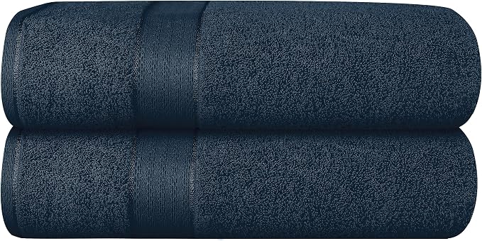 GLAMBURG 700 GSM Premium Cotton 2-Pack Oversized Extra Large Bath Sheet Set by GLAMBURG
