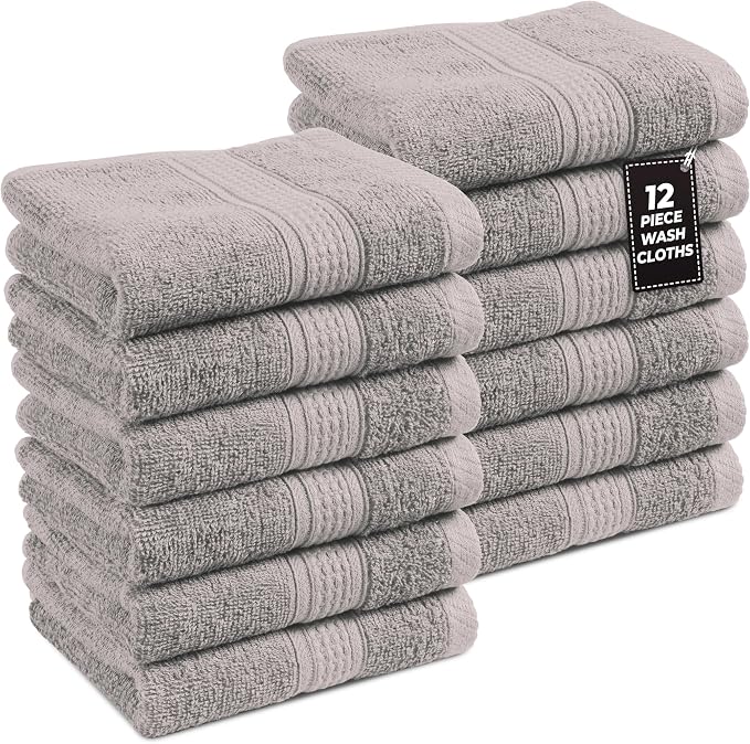 LANE LINEN 100% Cotton Wash Cloths by LaneLinen
