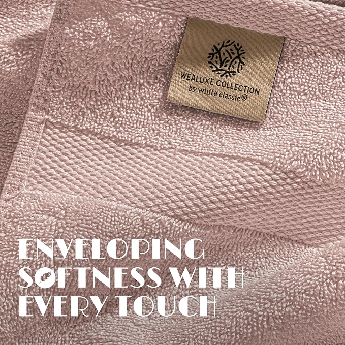White Classic Pink Washcloths Set - Image 3