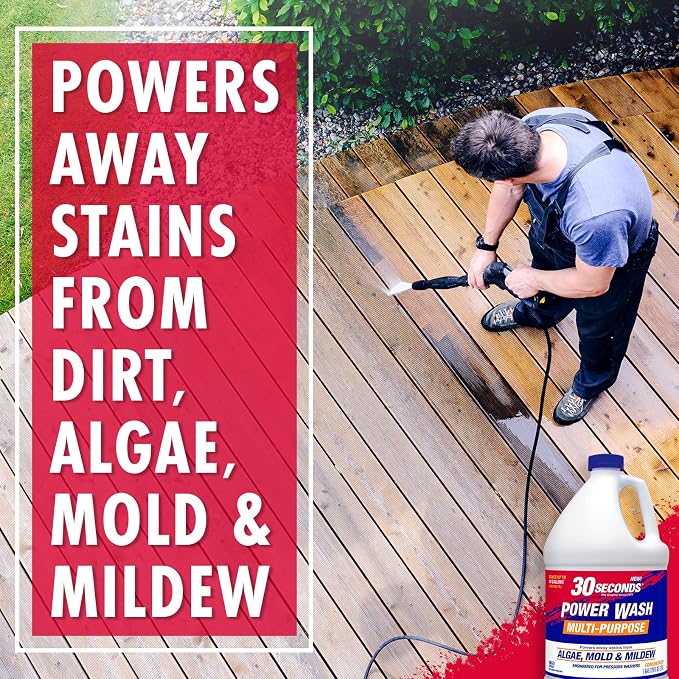 30 SECONDS Pressure Washer Concentrated Cleaner – Power Cleans Stains from Algae - Image 4