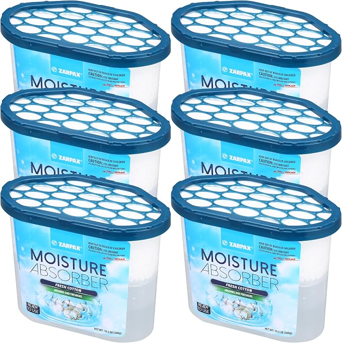 Moisture Absorber Fresh Cotton 10.5 oz/300g | Removes Moisture, Damp & Humidity by Zarpax