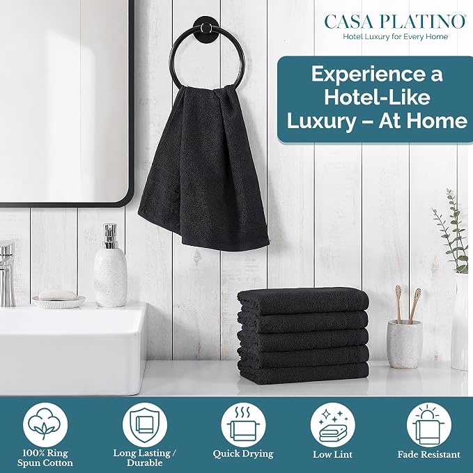 Casa Platino 6 Pack Hand Towels - Image 2