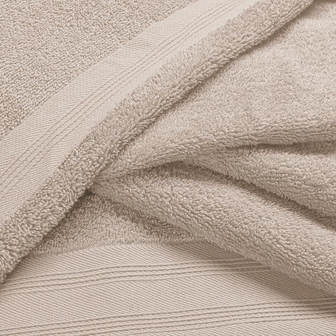 Cotton 2 Pack Oversized Bath Towel Set 28x55 inches, Large Bath Towels - Image 2