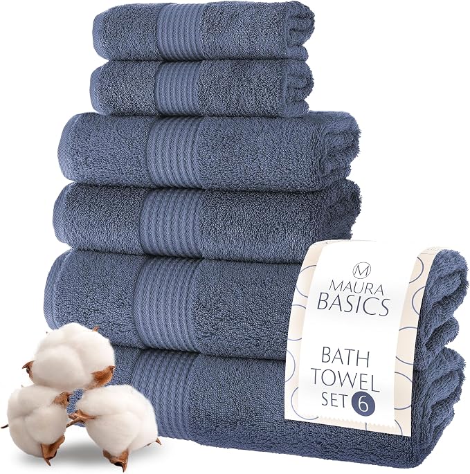 MAURA Basics Bath Towel Sets for Bathroom by MAURA