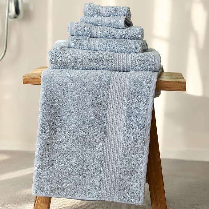 100% Turkish Cotton Towel Set of 6 by VivaMaison