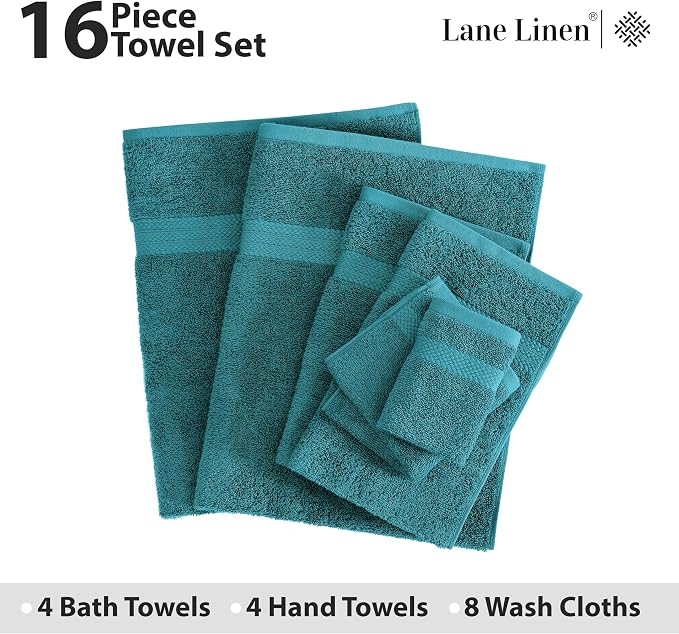 LANE LINEN 100% Cotton Luxury Bath Towel Set - Image 4