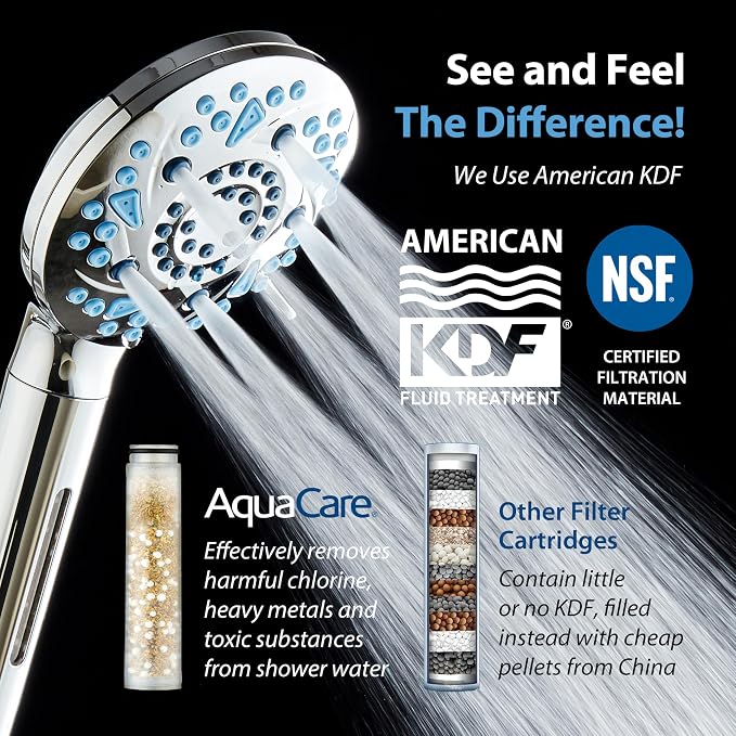 AquaCare High Pressure 10 Spray Mode Filtered Showerhead - Image 2
