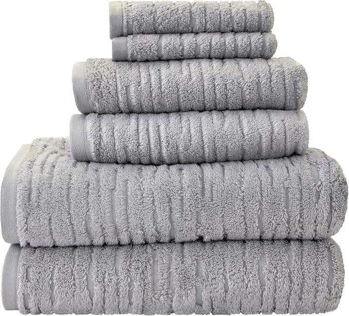SKL Home CloudSoft Cotton Luxury 6 Pc Towel Set by SKLHomebySaturdayKnightLtd