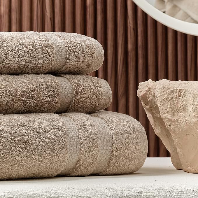 SOFE H&L | Olea Luxury Cotton Turkish Bath Towels Set of 4 Sand | Premium - Image 3