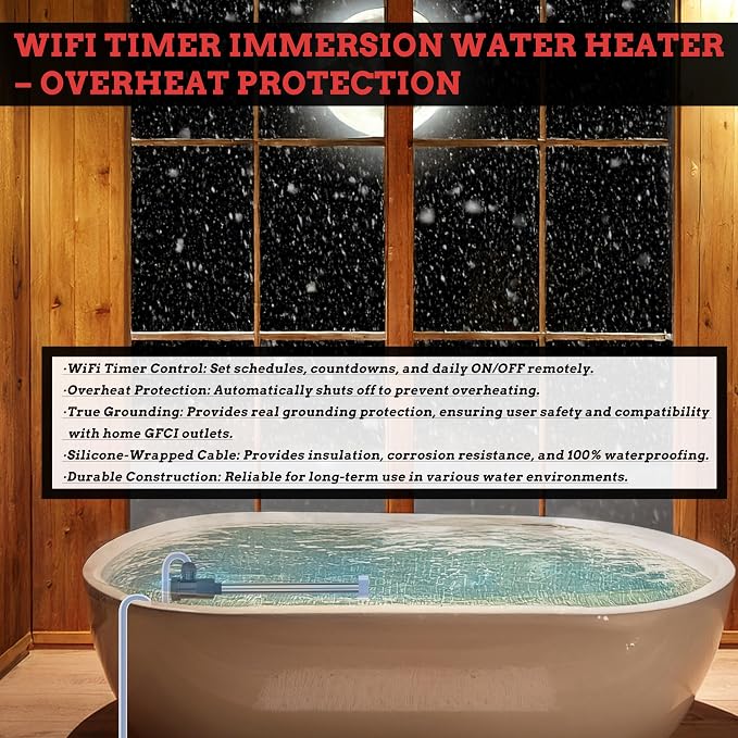 3000W 240V Inflatable Pool Immersion Water Heater - Image 5