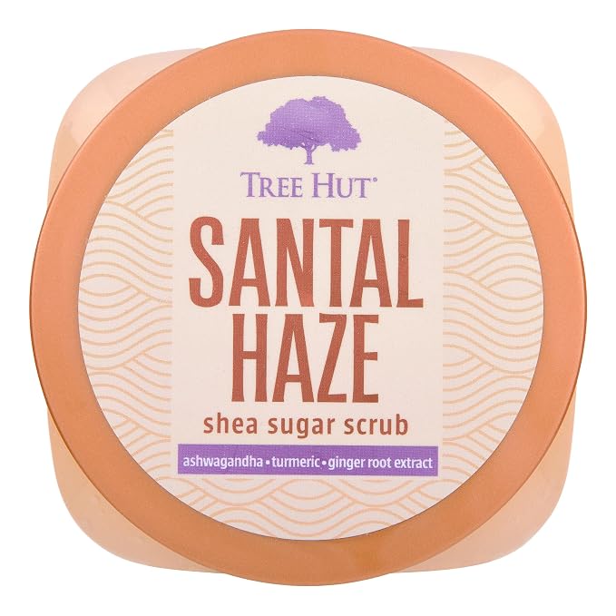 Tree Hut Santal Haze Shea Sugar Scrub, Exfoliating, Hydrating & Moisturizing - Image 2