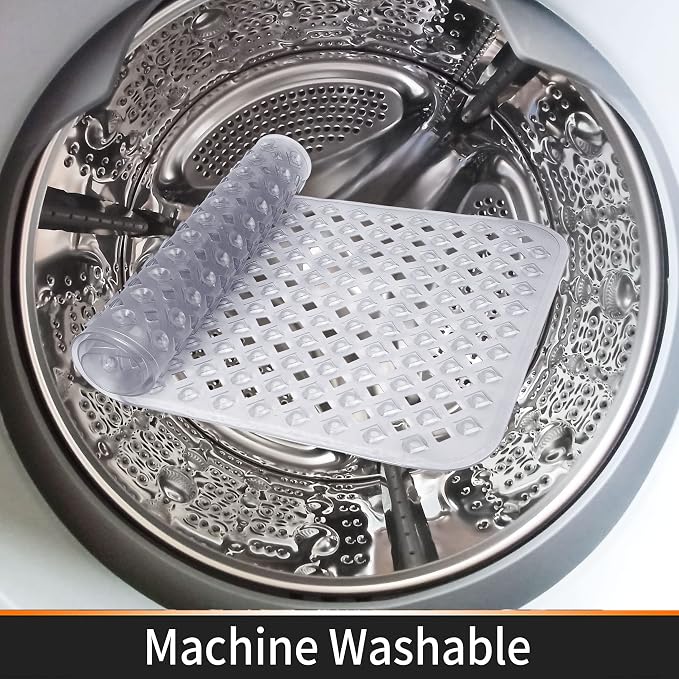 Yimobra Non Slip Bath Mat, Super Strong Suction Cups, 34.5"x15.5"Long Tub Mat - Image 7