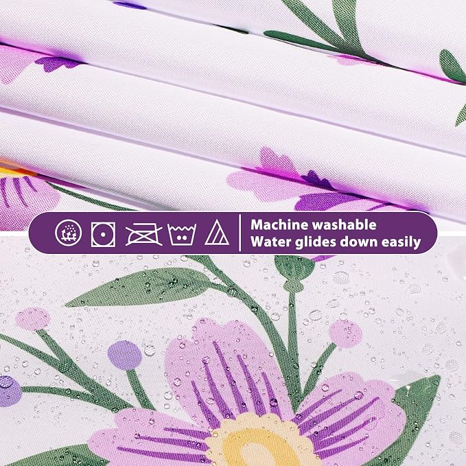 Lagute SnapHook Floral Shower Curtain - Image 3