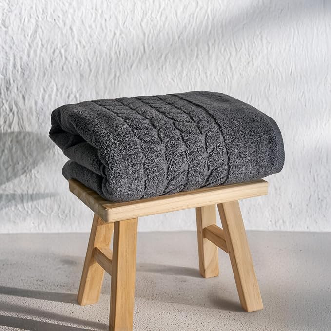 BAGNO MILANO Organic Turkish Cotton Bath Towels, Luxury Jacquard Collection - Image 9