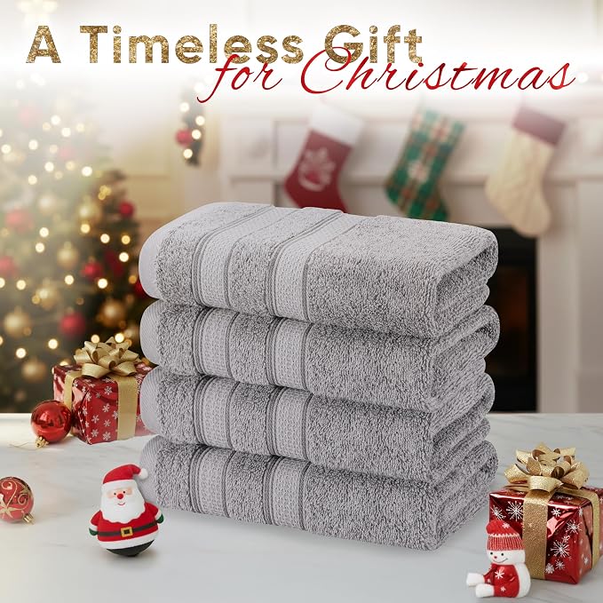 American Soft Linen Salem 100% Cotton Turkish 4 Piece Hand Towels - Image 2