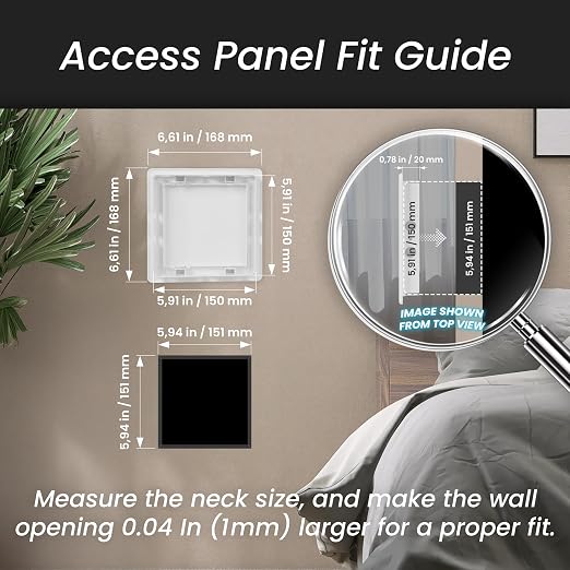 Repa Market 6 x 6 Access Panel for Drywall and Ceiling – White ABS Plastic Door - Image 2
