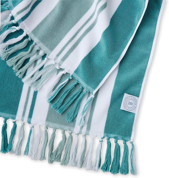 Laguna Beach Textile Co. Striped Cabana Beach Towel - Image 4