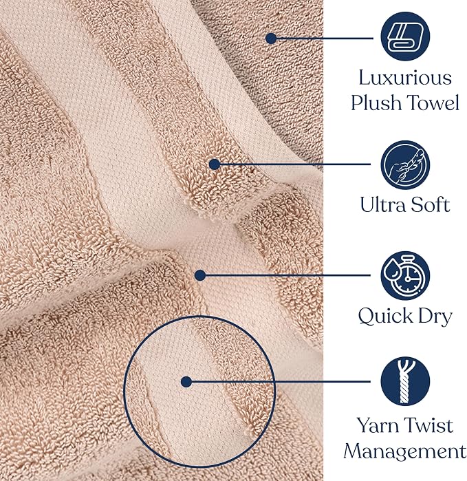 Delara Organic Cotton Luxuriously Plush Bath Sheet | GOTS & Oeko-TEX Certified - Image 4