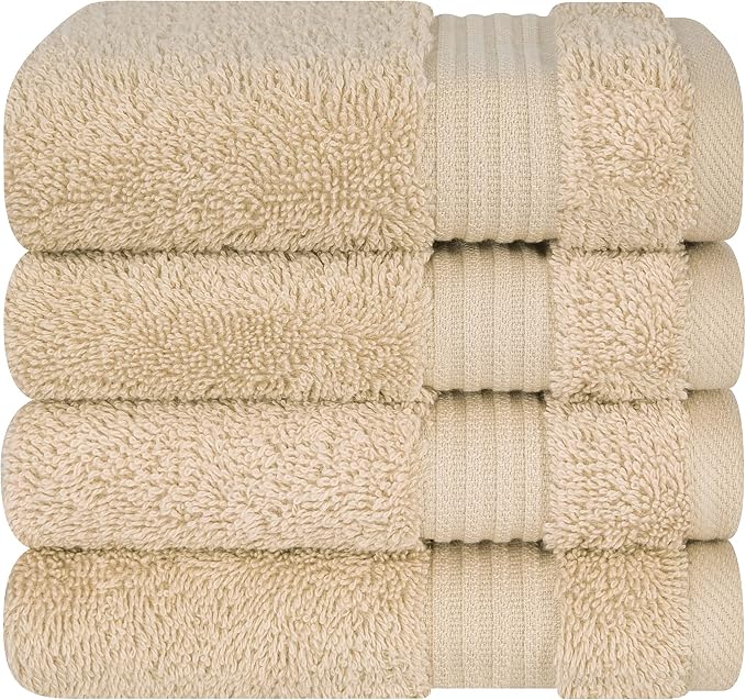 Cotton Paradise 100% Cotton Turkish Washcloth Set by UNITEDHOMETEXTILE