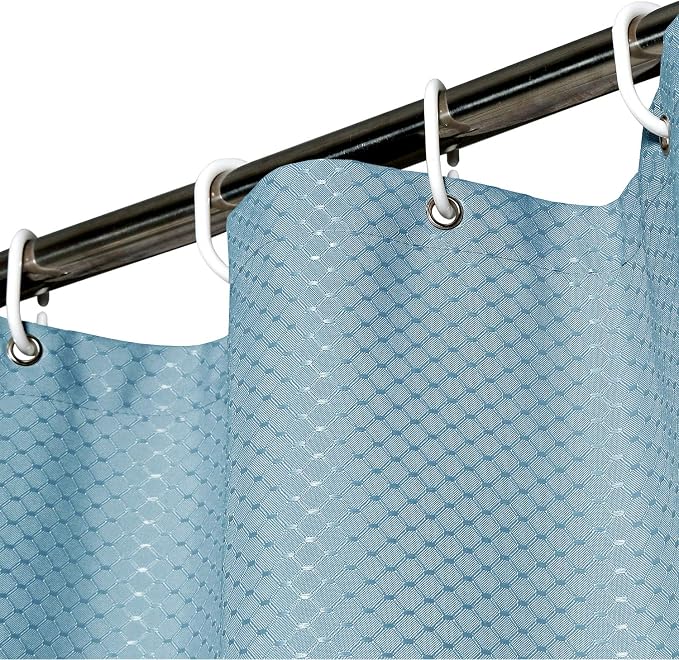 AooHome 36x72 Inch Stall Size Shower Curtain, Soft Fabric Waffle Weave Bathroom - Image 5