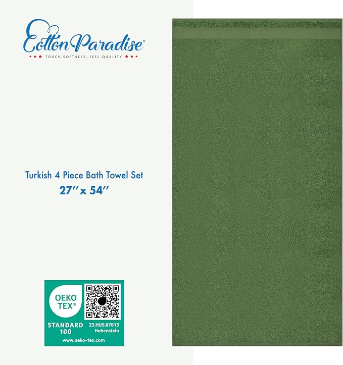 Cotton Paradise 4 Piece Turkish Bath Towels - Image 6