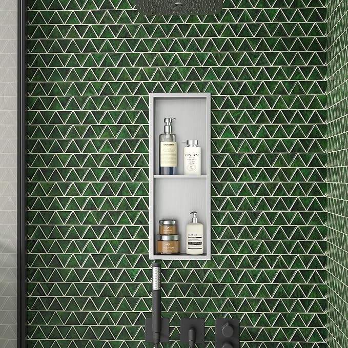 Stainless Steel Shower Niche 24"×8" Brushed - Image 2