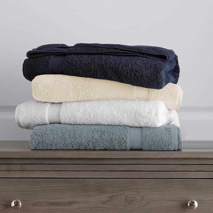Delara 100% Organic Cotton Towels 650 GSM Plush Feather Touch Quick Dry Towel - Image 5
