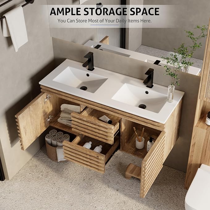 eclife 48" Floating Bathroom Vanity - Image 6