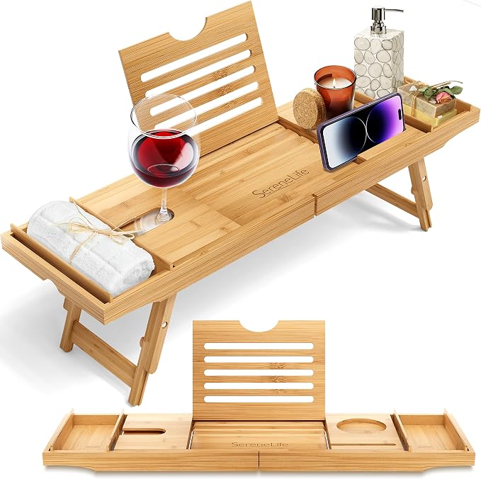 SereneLife Bath Caddy Breakfast Tray Combo by SereneLife