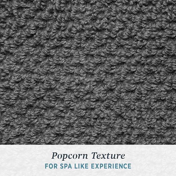 Welhome Franklin 100% Cotton Popcorn Textured Towel Set - Image 7
