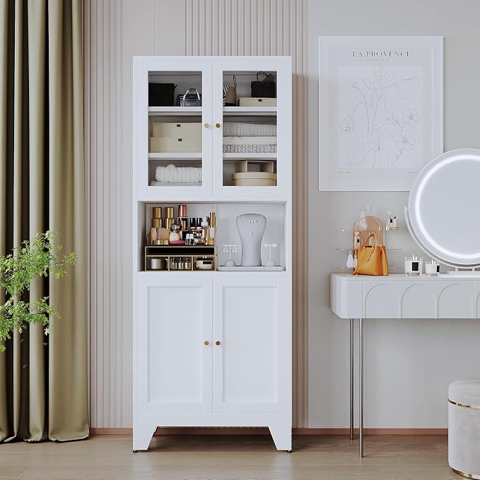 69" Tall Modern Metal Pantry Cabinet - Image 2