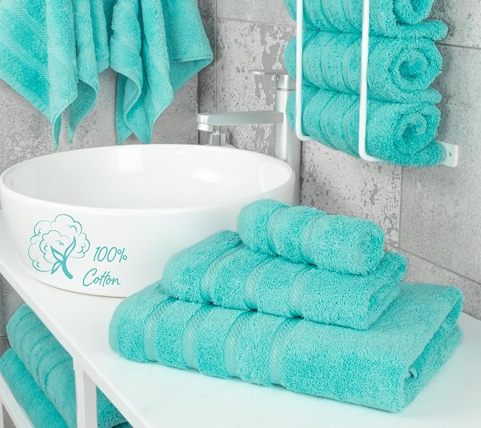 American Soft Linen Premium 3 Piece Towel Set, 1 Bath Towel 1 Hand Towel 1 - Image 3