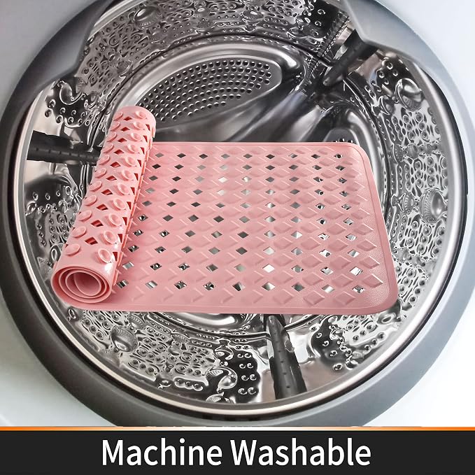 Yimobra Non Slip Bath Mat, Super Strong Suction Cups, 34.5"x15.5"Long Tub Mat - Image 7