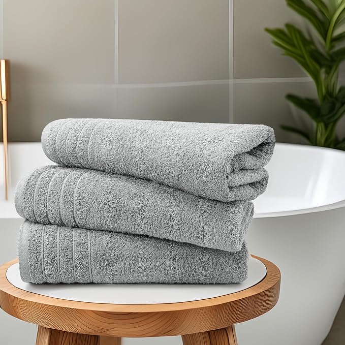 Tens Towels Pack of 4 Extra Large Bath Towels 30 x 60 Inches, 100% Cotton - Image 2