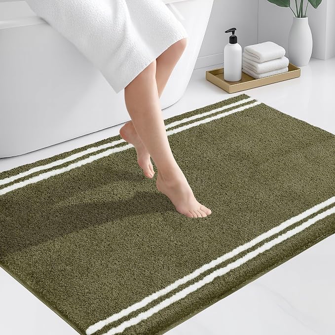 PURRUGS Bathroom Rug Non-Slip Machine Washable 30" x 46", Super Absorbent and by PURRUGS