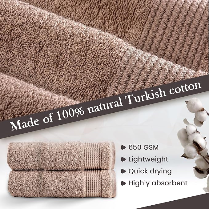 Halley Turkish Cotton Towels Super Soft Quick Absorbent 100% Cotton Towels - Image 3