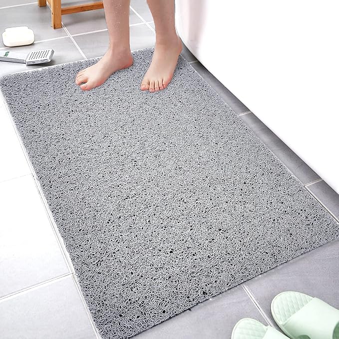 Shower Mats Non Slip for Elderly, 16x24’Lager Loofah Shower Mat, Loofah Bath by NQWei