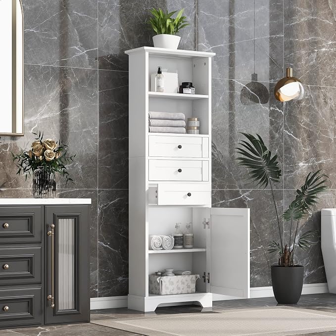 Harper & Bright Designs Storage Cabinet, 67.3 Inch Freestanding Tall Floor by HarperBrightDesigns