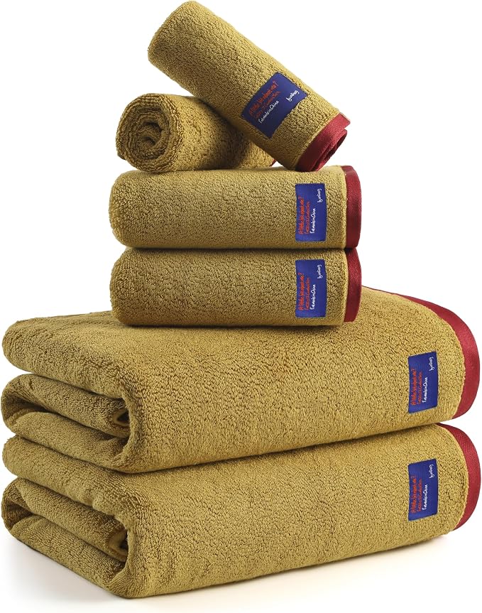 REDKISS 6 Pack Cotton Towel Set by REDKISSOnline
