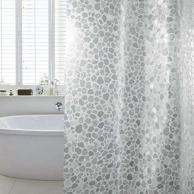 WELTRXE Bathroom Shower Curtain Liner 8G EVA Thick, 72x72 Inch 3D Frosted by WELTRXE