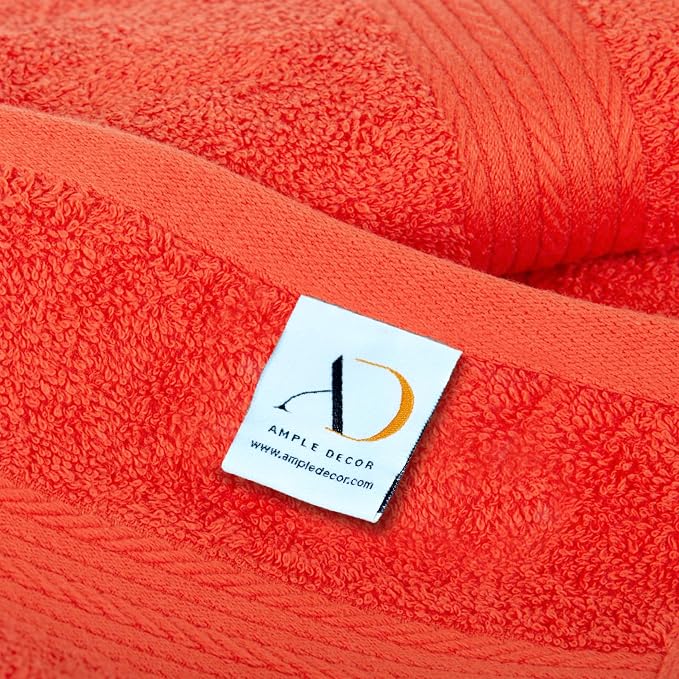 Ample Decor Washcloths Pack of 5 12 X 12 Inch, 600 GSM 100% Cotton Soft - Image 7