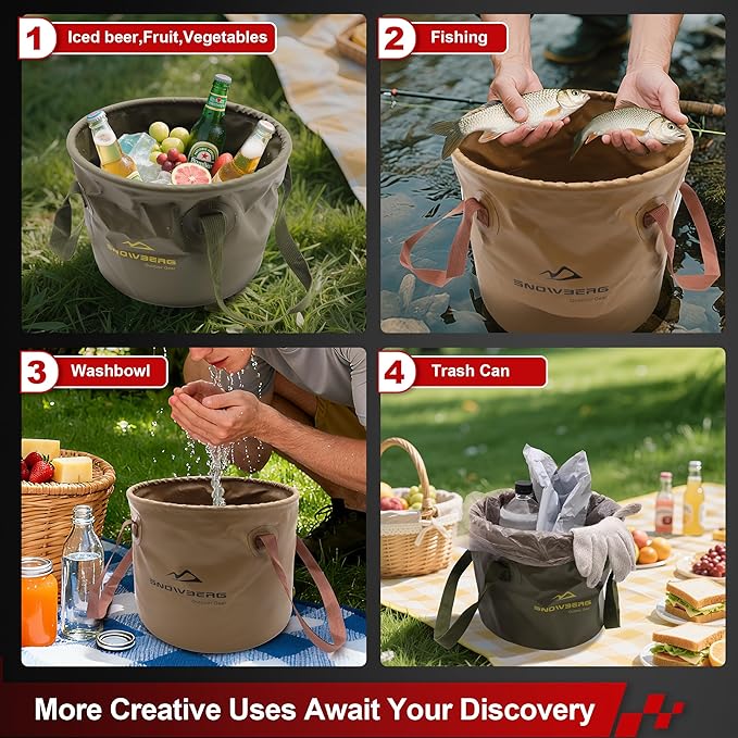 Multifunctional Collapsible Bucket, Portable Bin, Car Wash Bucket, Lightweight - Image 2