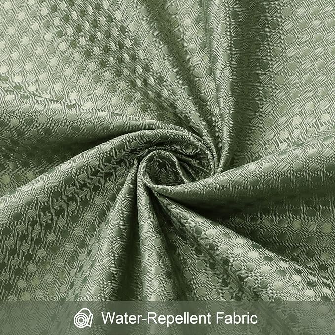 3 in 1 Extra Long Shower Curtain Set-72 W x 84 H, Sage Green Waffle and PEVA - Image 7
