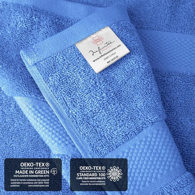 Infinitee Xclusives – Luxury Bath Sheets Towels – 1 Pack 600 GSM – 100% Ring - Image 5