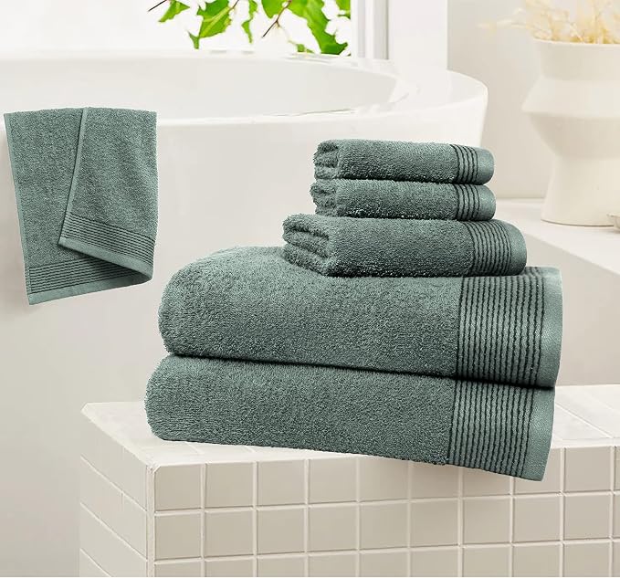 Belizzi Home 100% Cotton Ultra Soft 6 Pack Towel Set, Contains 2 Bath Towels - Image 4