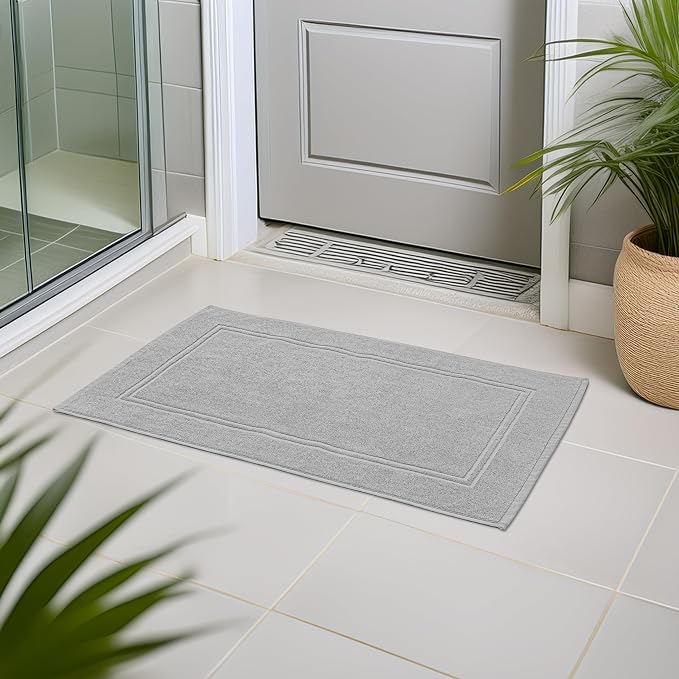 Tens Towels Pack of 2 Bath Mats 100% Cotton, 20 x 32 Inches, Super Absorbent - Image 2