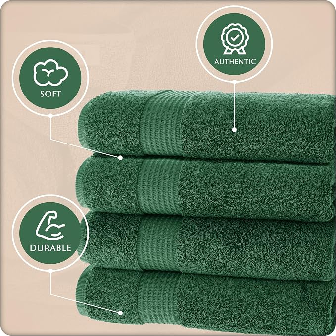 MAURA Basics Performance Bath Towels 100% Turkish Cotton - Image 3