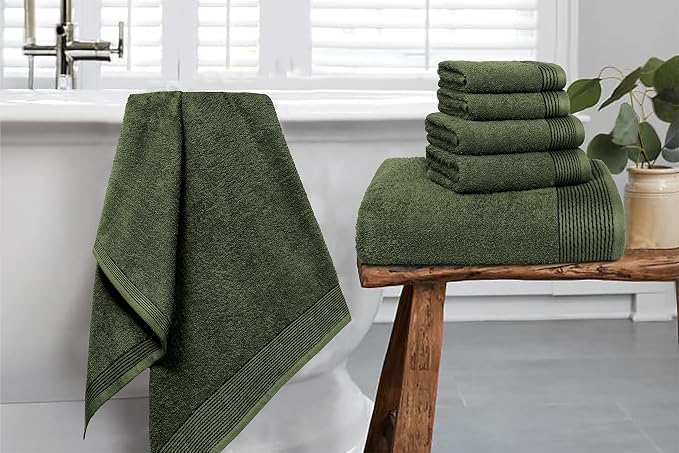 Belizzi Home 100% Cotton Ultra Soft 6 Pack Towel Set, Contains 2 Bath Towels - Image 5