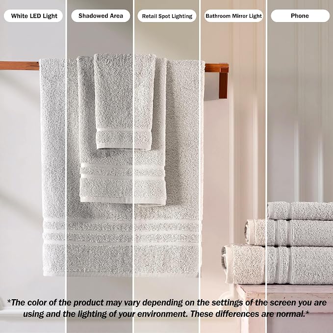 Hawmam Linen Ice Silver Hand Towels 4 Pack Turkish Cotton Premium Quality Soft - Image 4
