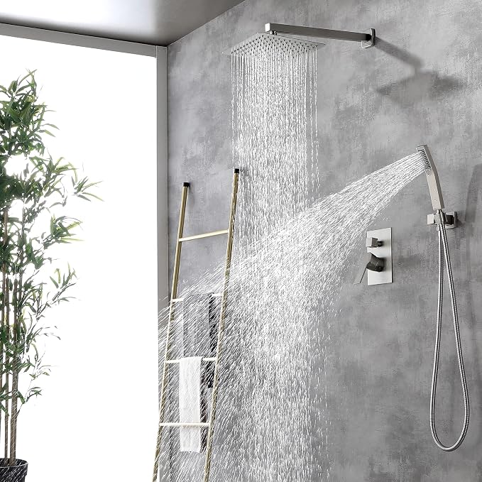 SHAMANDA Bathroom Rain Shower System, 12 Inch Luxuly Shower Head and Handheld - Image 2
